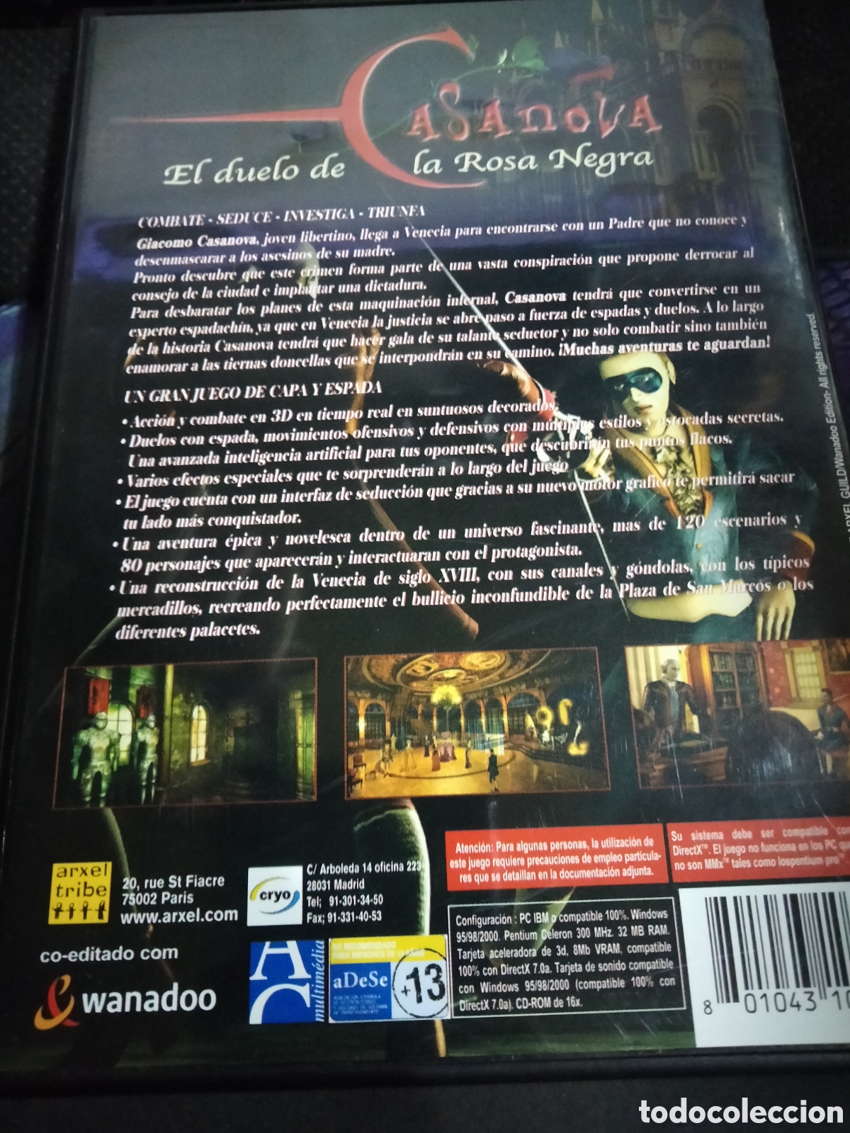 Videojuegos y consolas: Casanova el duelo de la rosa negra Pc - Foto 2