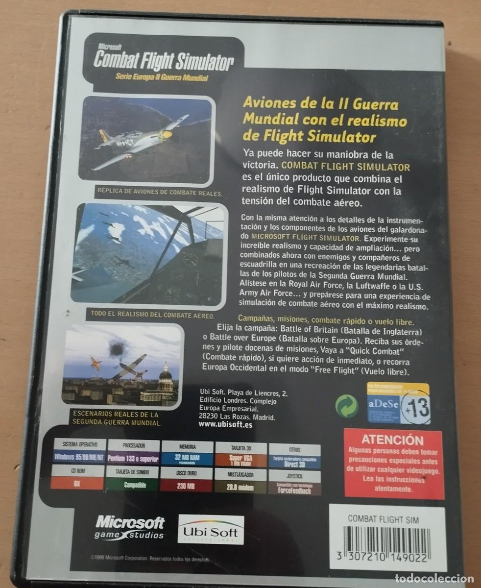Videojuegos y consolas: Juego pc antiguo simulador Microsoft combate flight - Foto 2