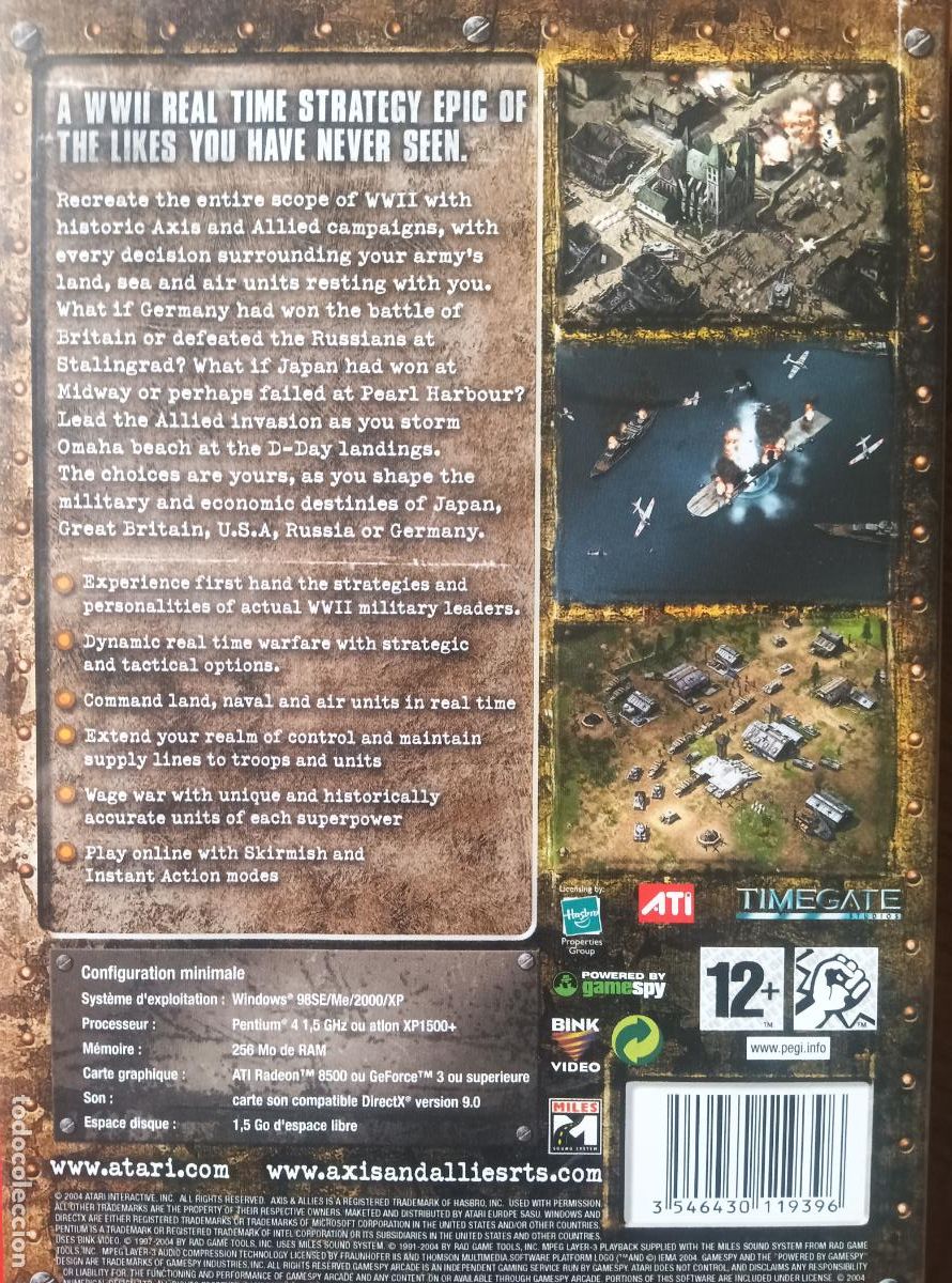 Videojuegos y consolas: AXIS & ALLIES, WWII 1939-1945. PC CD-ROM - - Foto 2