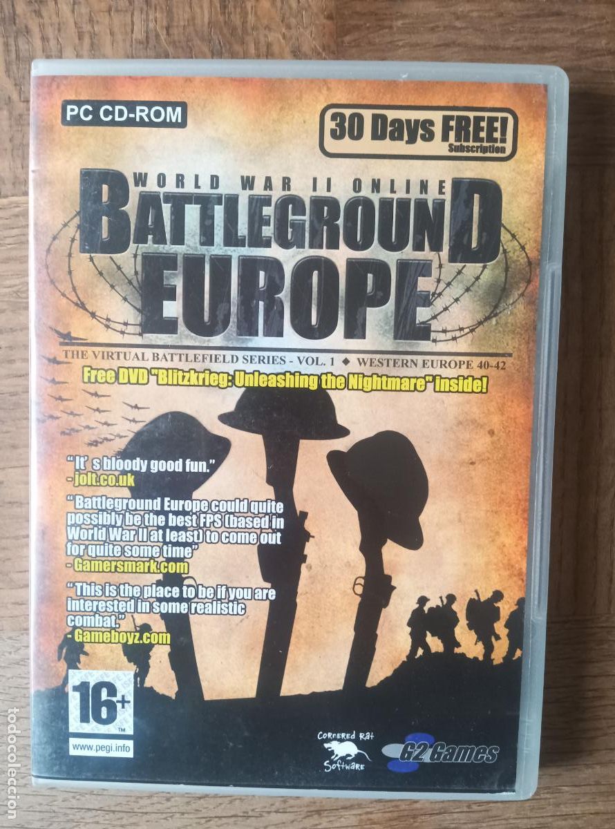 Videojuegos y consolas: BATTLEGROUND EUROPE, WORD WAR II. PC CD-ROM + DVD - Foto 1