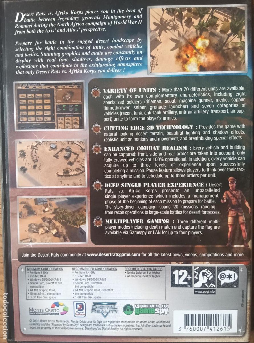 Videojuegos y consolas: DESERT RATS VS. AFRIKA KORPS. PC CD-ROM - Foto 3