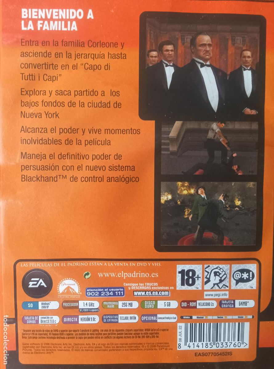 Videojuegos y consolas: EL PADRINO. PC DVD-ROM - Foto 3