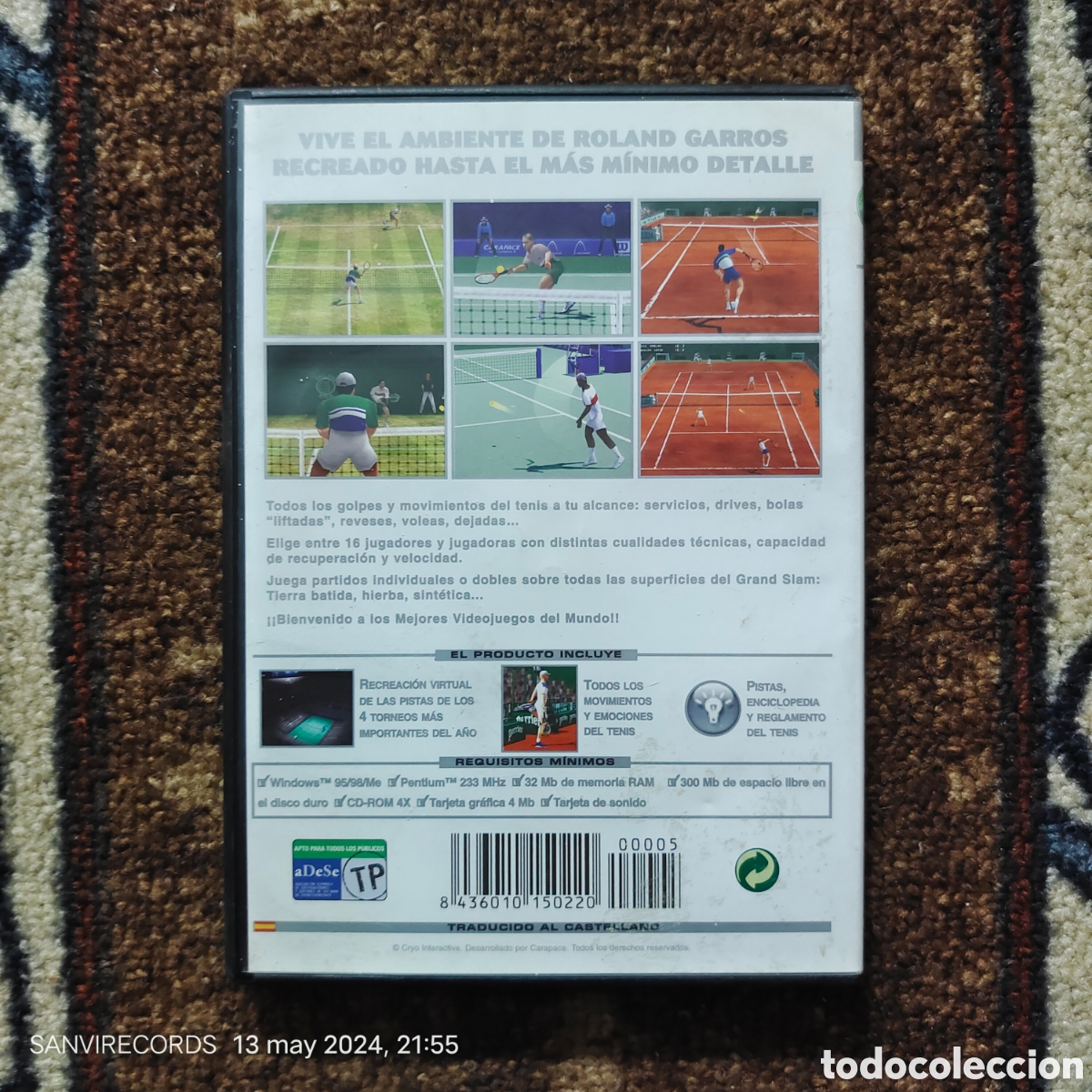 Videojuegos y consolas: PC CD-ROM: ROLAND GARROS PARIS 2000 (MVM) - Foto 2