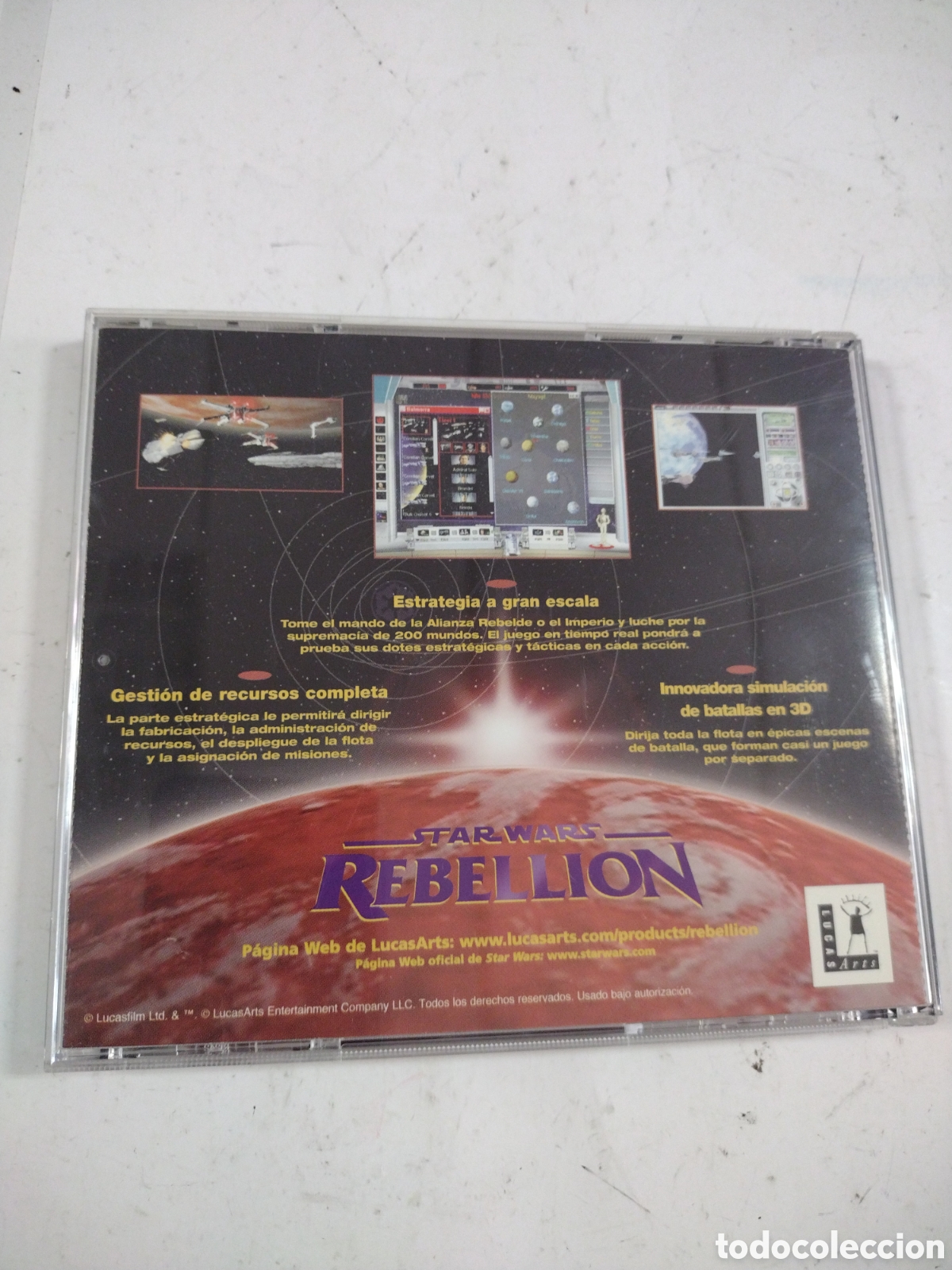 Videojuegos y consolas: STAR WARS REBELLION - LUCAS ARTS. PC. - Foto 2