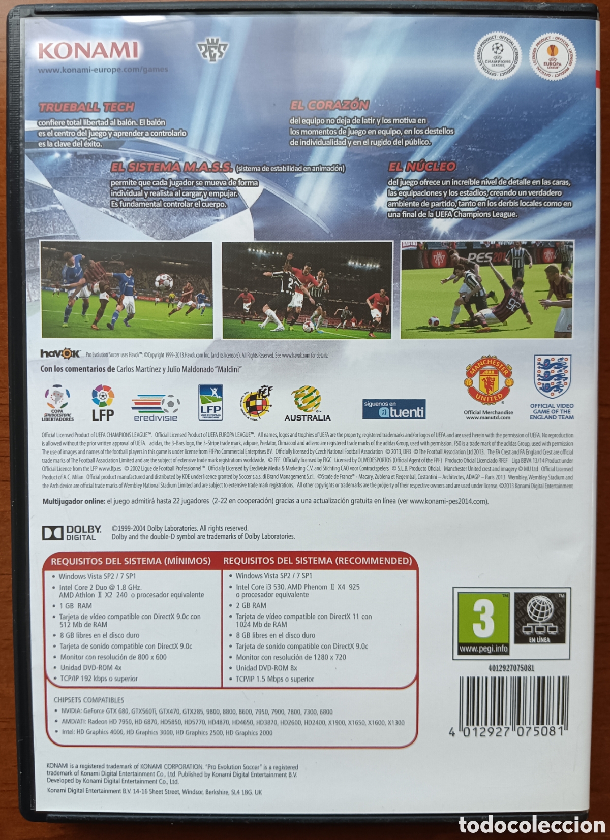 Videojuegos y consolas: PC GAME Pack PRO EVOLUTION 12 - PRO EVOLUTION 13 - PRO EVOLUTION 14 PAL EU en Castellano (3 juegos) - Foto 10