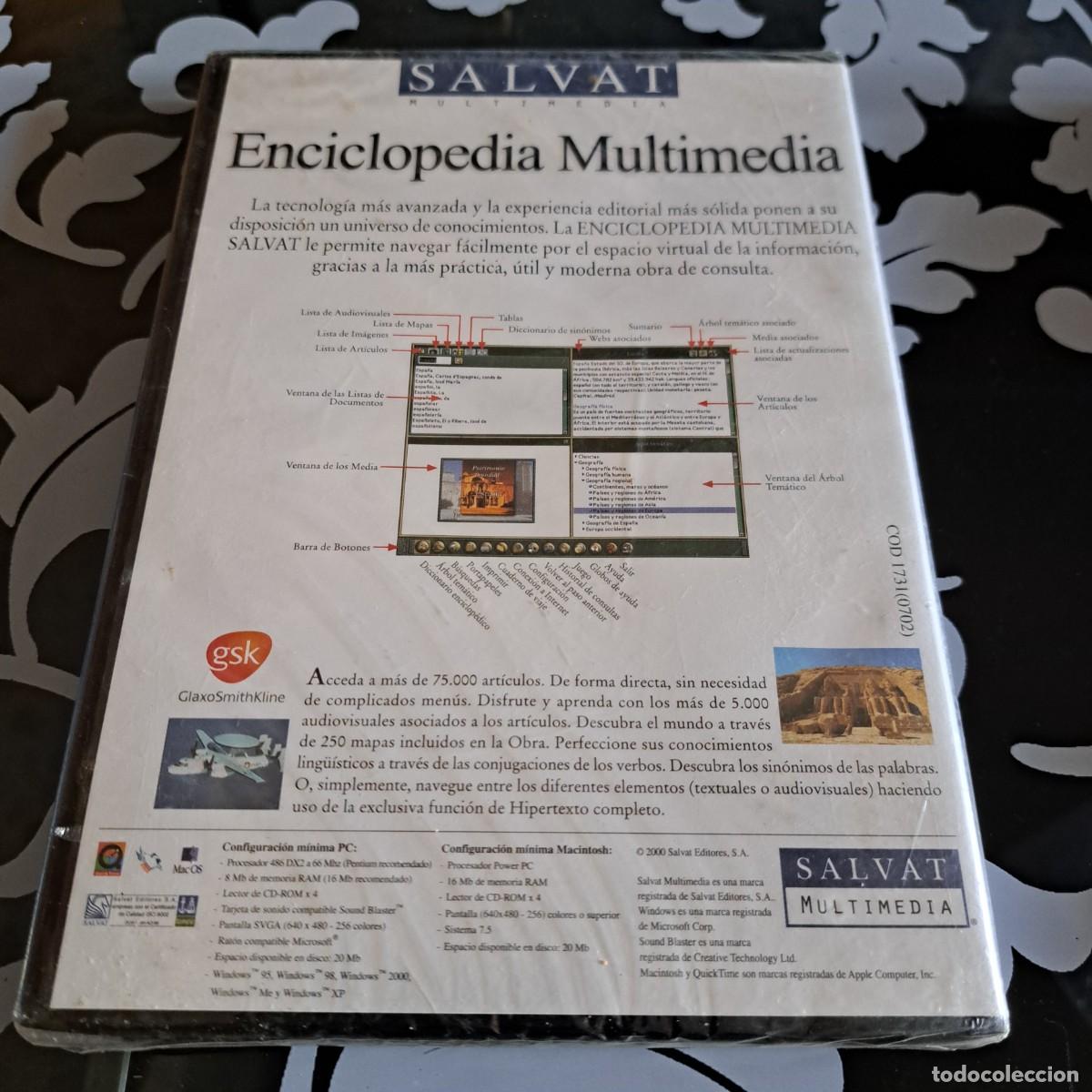 Videojuegos y consolas: Enciclopedia multimedia SALVAT. CD ROM. Precintada - Foto 2
