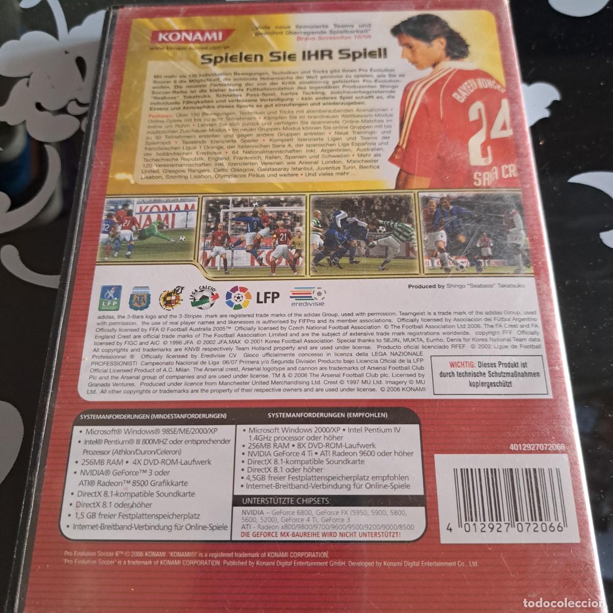 Videojuegos y consolas: PES 6 PRO EVOLUTION SOCCER. PC DVD ROM - Foto 2