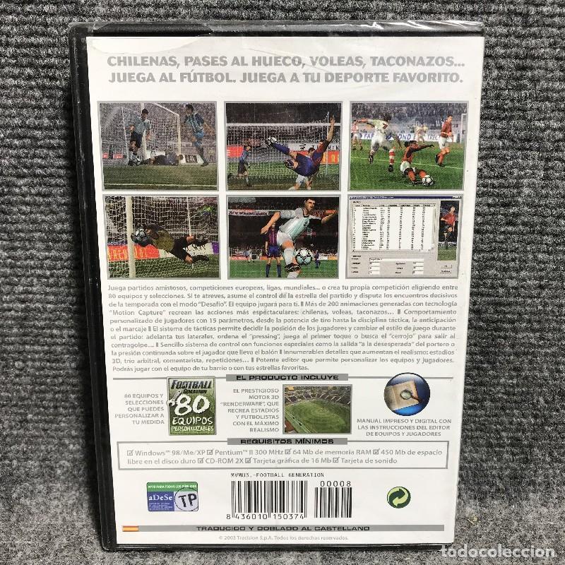 Videojuegos y consolas: FOOTBALL GENERATION NUEVO PC - Foto 2