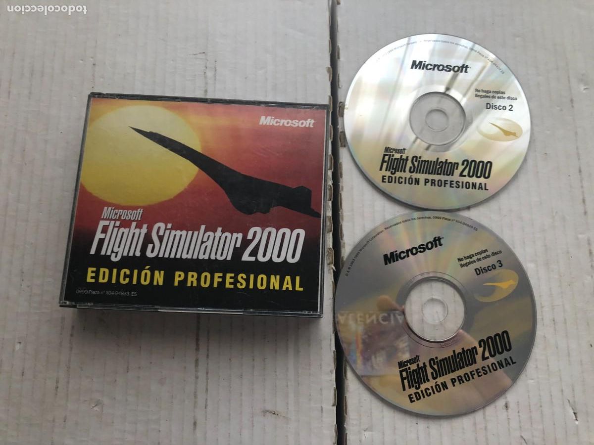 Videojuegos y consolas: MICROSOFT FLIGHT SIMULATOR 2000 EDICION PROFESIONAL 2 CDS PC KREATEN - Foto 1
