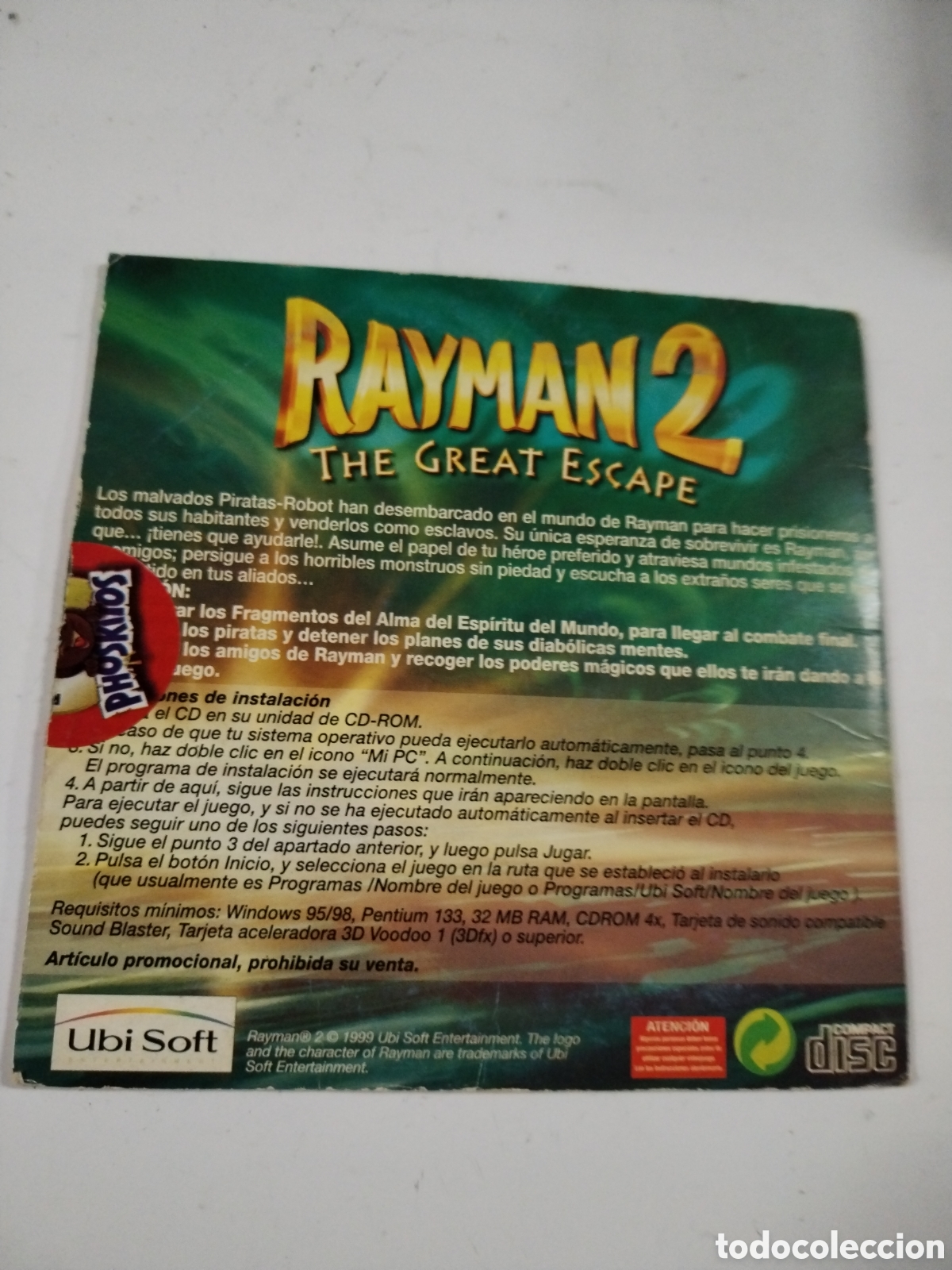 Videojuegos y consolas: RAYMAN 2- THE GREAT ESCAPE. PC - Foto 2