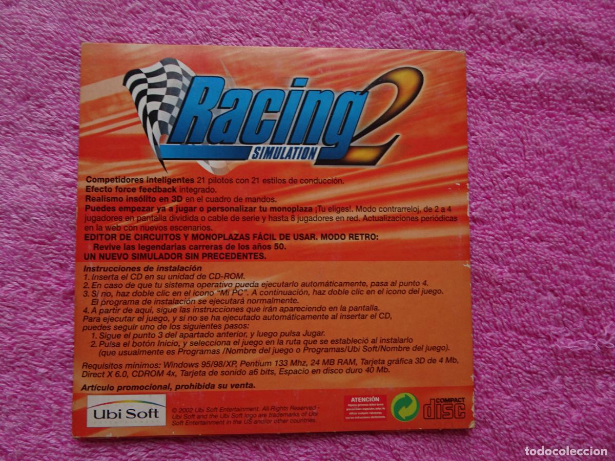 Videojuegos y consolas: juego promocional racing simulation 2 ubi soft 2002 cd para pc - Foto 2