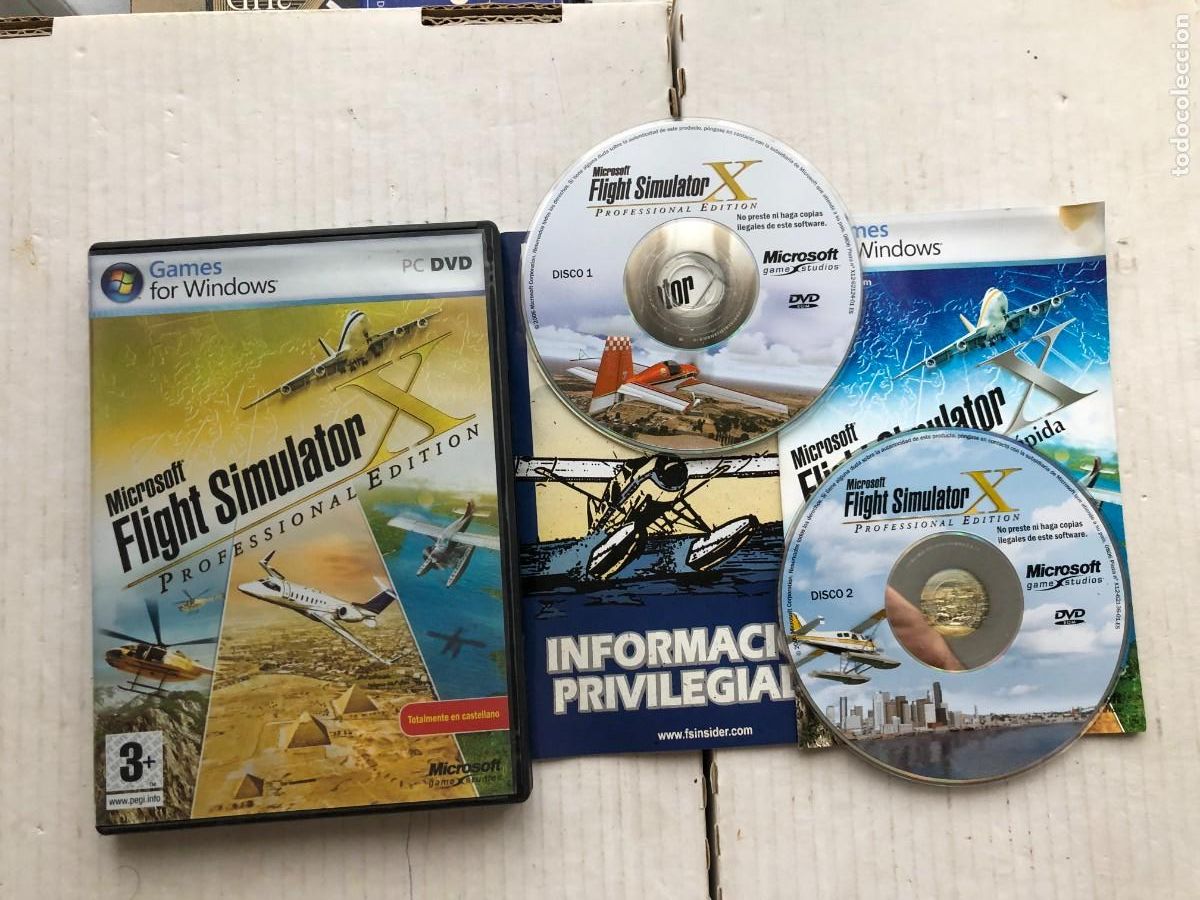 Videojuegos y consolas: MICROSOFT FLIGHT SIMULATOR professional edition PC DVD KREATEN - Foto 1
