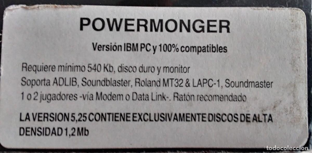 Videojuegos y consolas: JUEGO PC 5,25 POWERMONGER. ESPA&Ntilde;OL - Foto 7