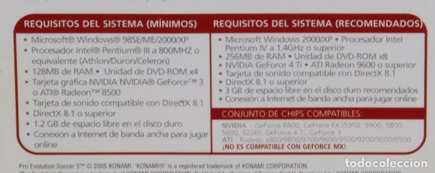 Videojuegos y consolas: Juego PC. Pro Evolution soccer 5. PC DVD Rom Pedido m&iacute;nimo 6 &euro; - Foto 2