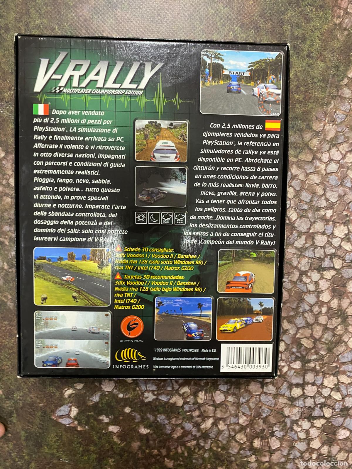 Videojuegos y consolas: V Rally Vrally - Pc caja grande - Foto 2
