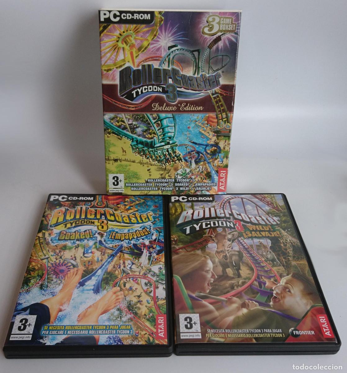 Videojuegos y consolas: ROLLER COASTER TYCOON 3 DELUXE EDITION DE ATARI PARA PC - Foto 1