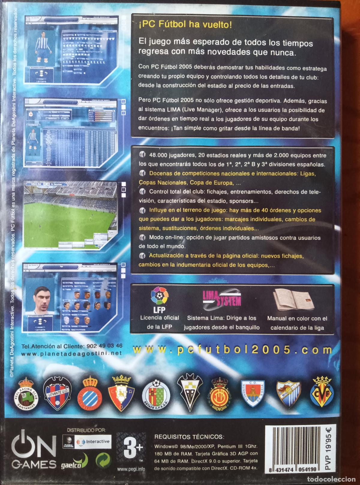 Videojuegos y consolas: PC FUTBOL 2005 - PCFUTBOL - PC CD-ROM - Foto 3