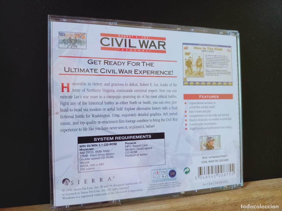 Videojuegos y consolas: CIVIL WAR. ROBERT E. LEE. GENERAL. WINDOWS 3.1 Y 95. SIERRA. CD ROM. 1996 - Foto 3