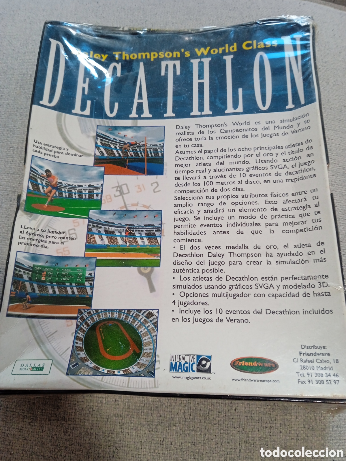 Videojuegos y consolas: Decathlon. Daley Thompson world class.PRECINTADO - Foto 2