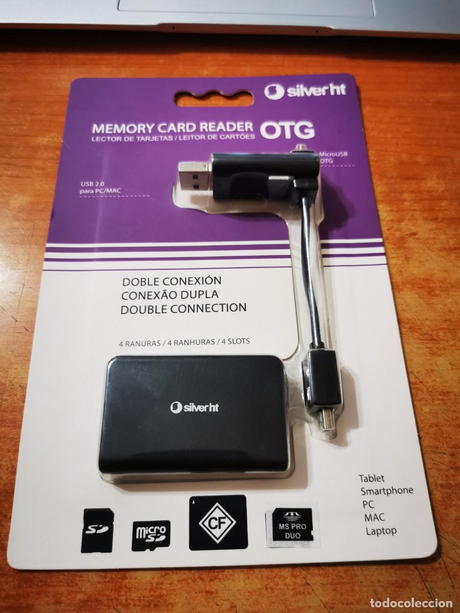 Videojuegos y consolas: MEMORY CARD READER OTG SILVERHT LECTOR DE TARJETAS PARA PC MAC MICRO USB 4 RANURAS NUEVO - Foto 2