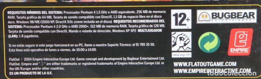 Videojuegos y consolas: Juego PC. Flat out. PC DVD Rom Pedido m&iacute;nimo 6 &euro; - Foto 2