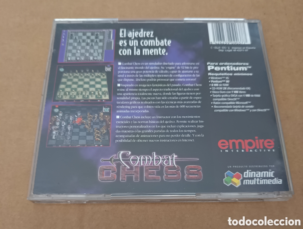 Videojuegos y consolas: Juego PC CD-Rom Combat Chess (Empire Interactive/Dinamic Multimedia). Con manual. - Foto 2