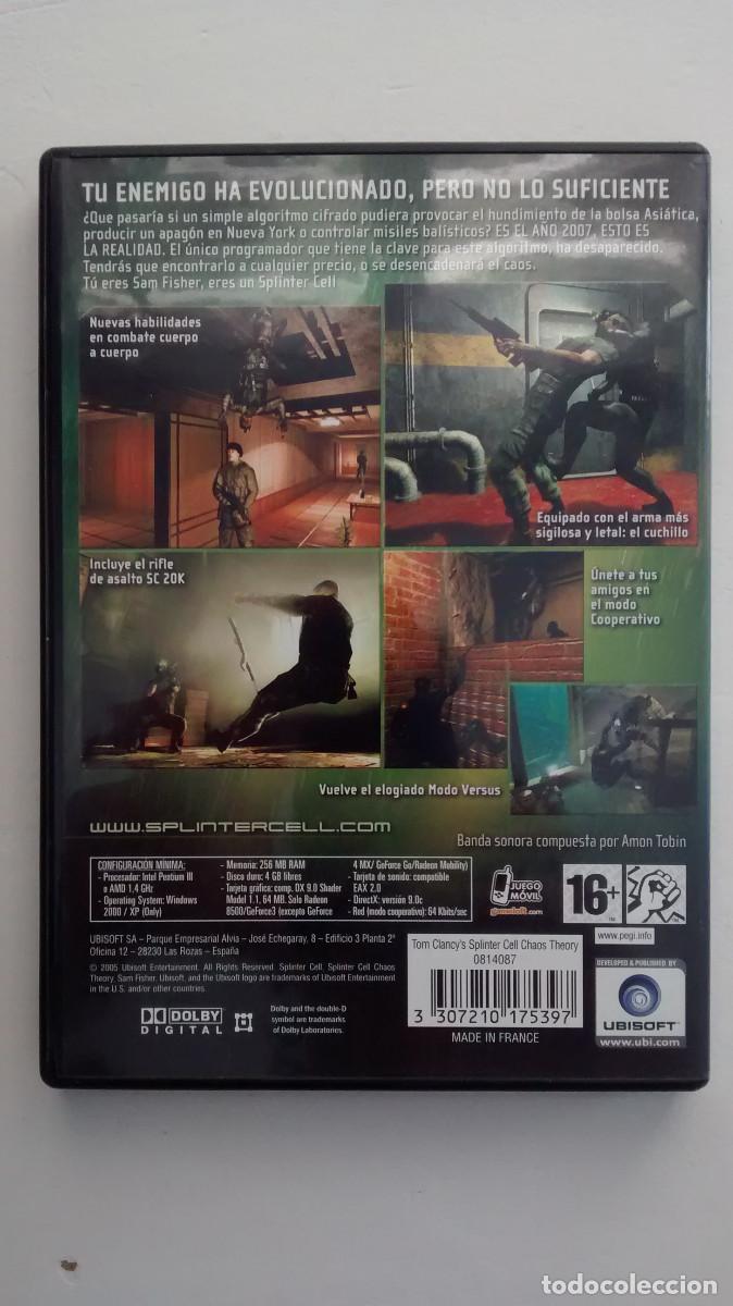 Videojuegos y consolas: Splinter cell chaos theory - pc - Foto 2