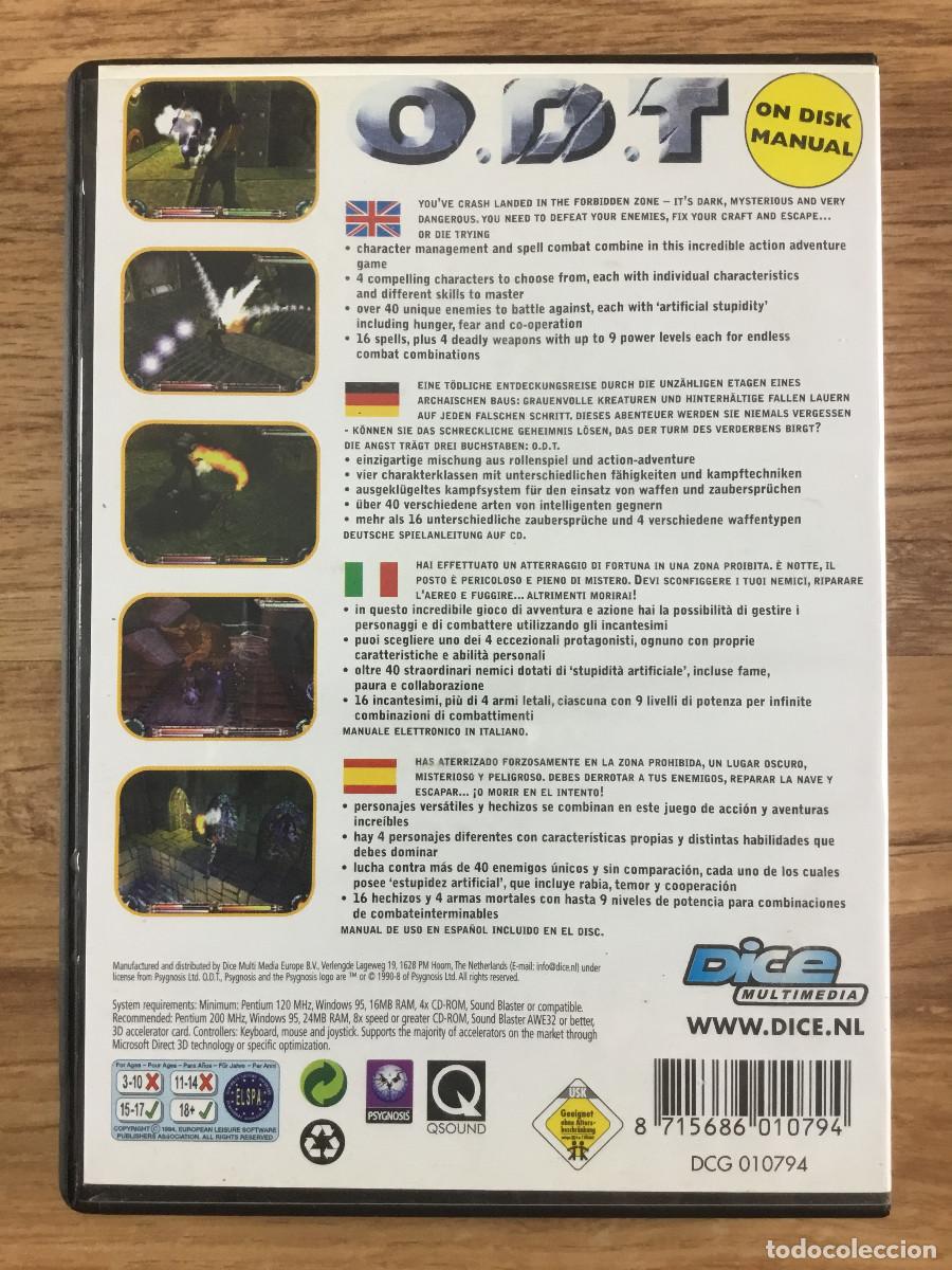 Videojuegos y consolas: O.D.T - JUEGO PC CD ROM - Foto 2