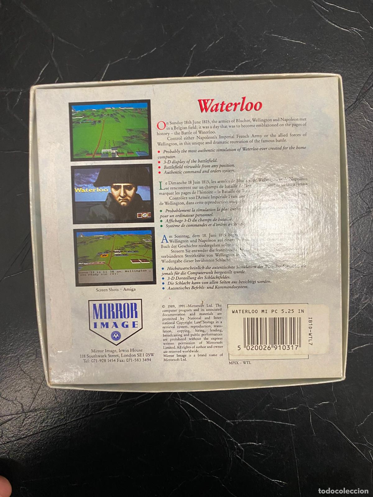 Videojuegos y consolas: Waterloo - Pc disco 5 25 5/25 edicion inglesa - Foto 4