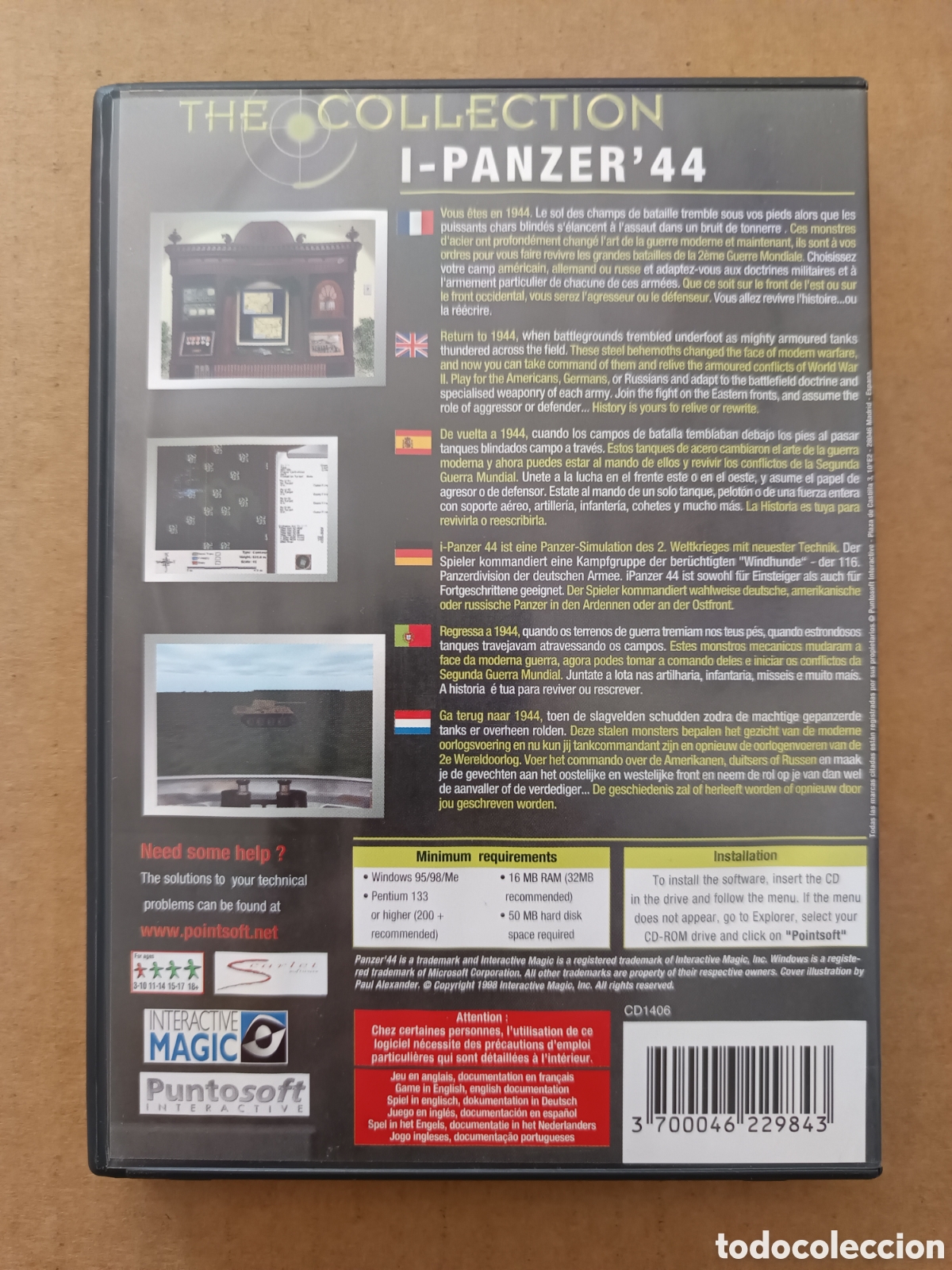 Videojuegos y consolas: Juego PC CD-Rom I-Panzer 44 (Puntosoft/Interactive Magic). Simulation/The Collection. - Foto 2