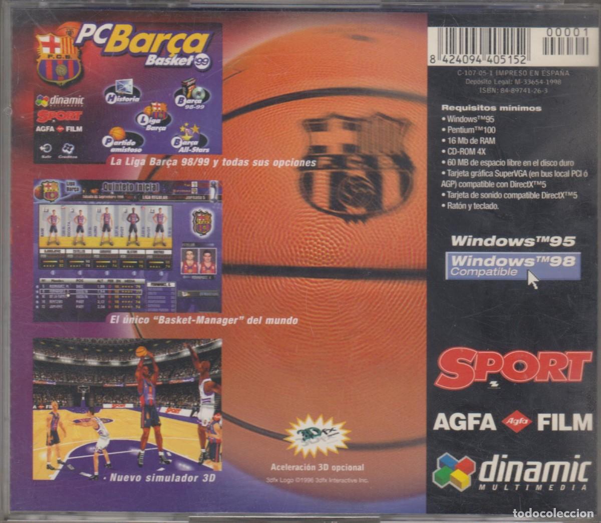 Videojuegos y consolas: Videojuego PC Bar&ccedil;a Basket 99 cd-rom Dinamic - Foto 2