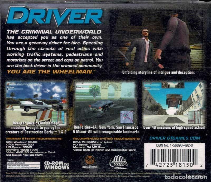 Videojuegos y consolas: Driver. You are The Wheelman. PC - Foto 2