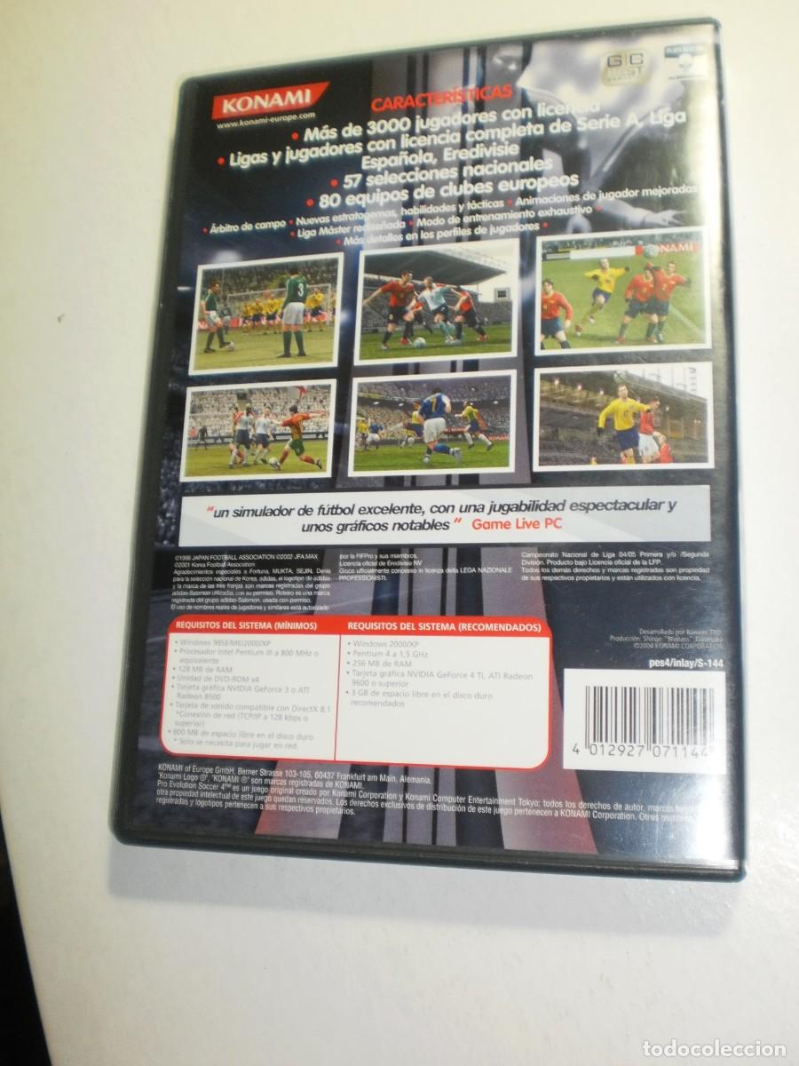 Videojuegos y consolas: pc dvd pro evolution soccer 4. libreto y disco (seminuevo) - Foto 2