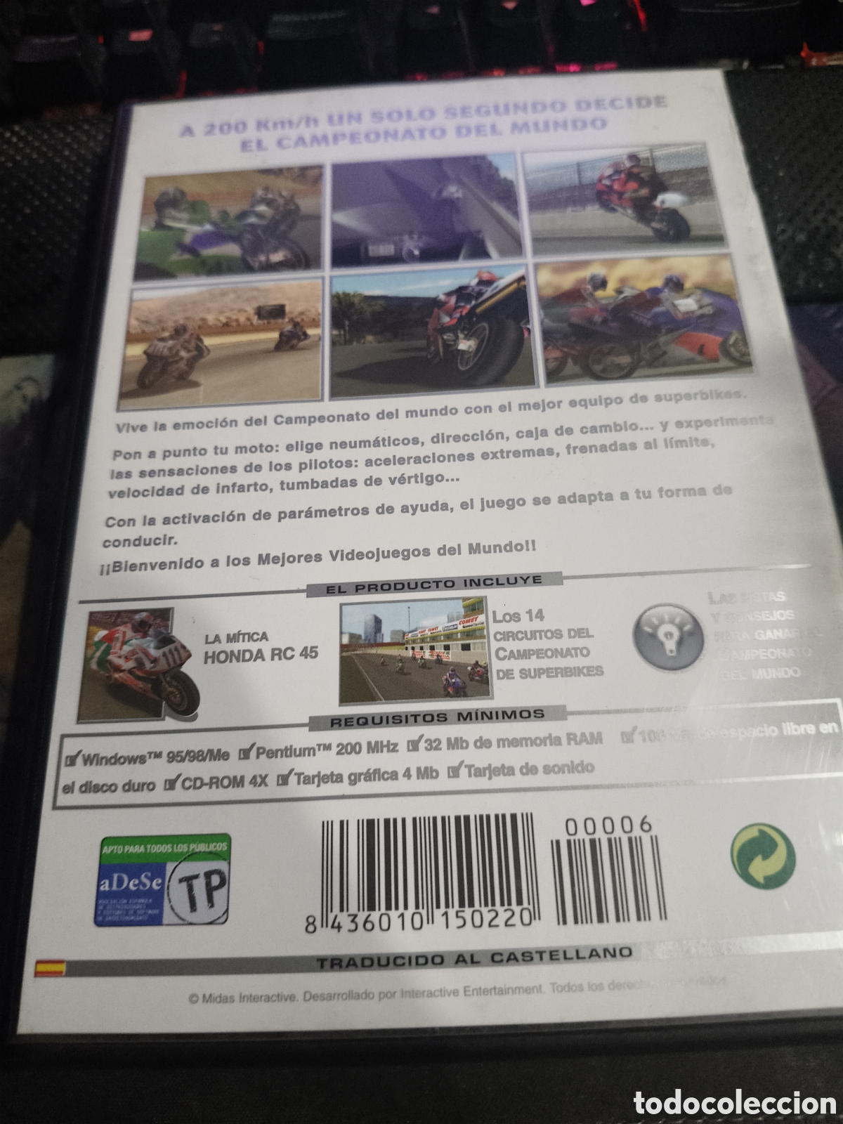 Videojuegos y consolas: Castrol honda superbike 2000 Pc - Foto 2