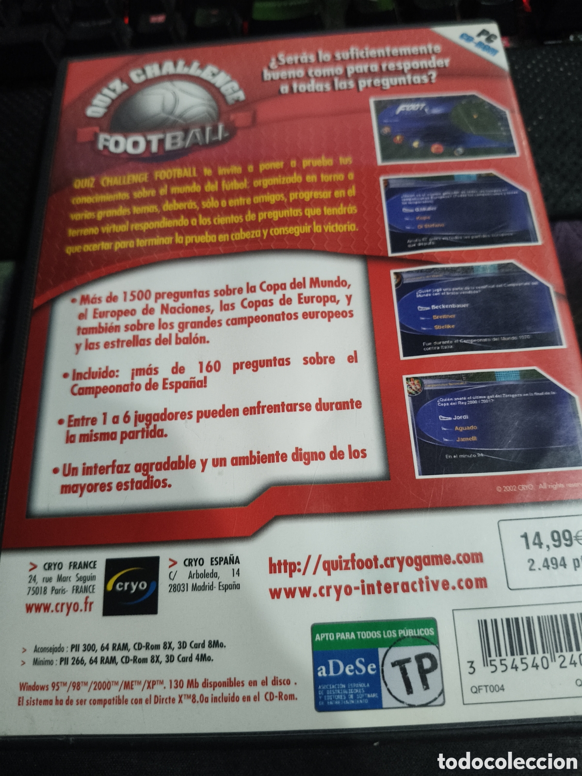 Videojuegos y consolas: Quiz challenge football Pc - Foto 2