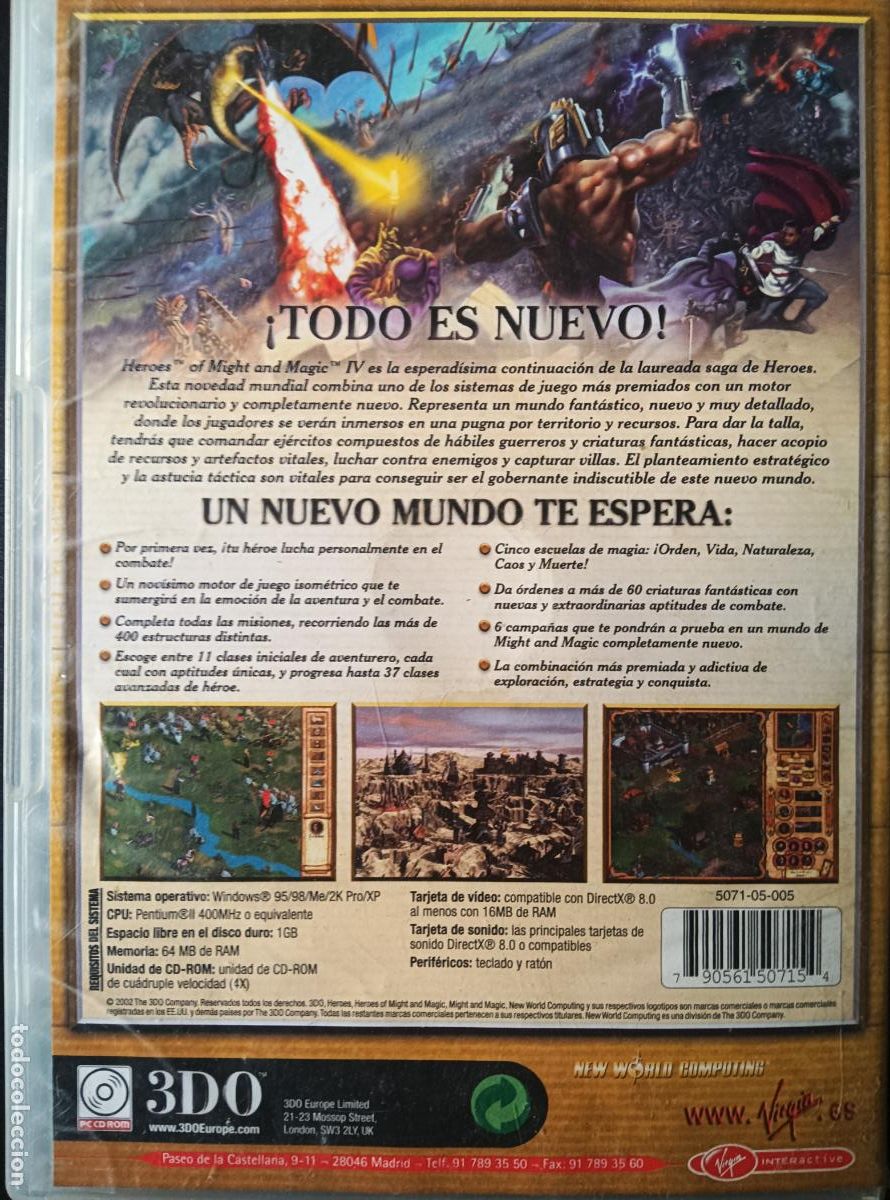 Videojuegos y consolas: HEROES IV, MIGHT & MAGIC. PC DVD - Foto 3