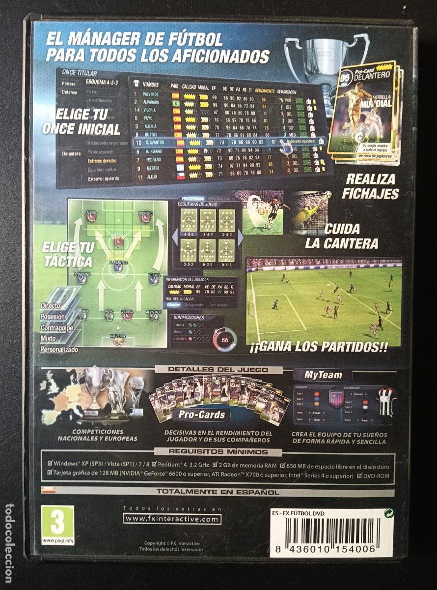 Videojuegos y consolas: FX FUTBOL MANAGER - PC DVD - Foto 3