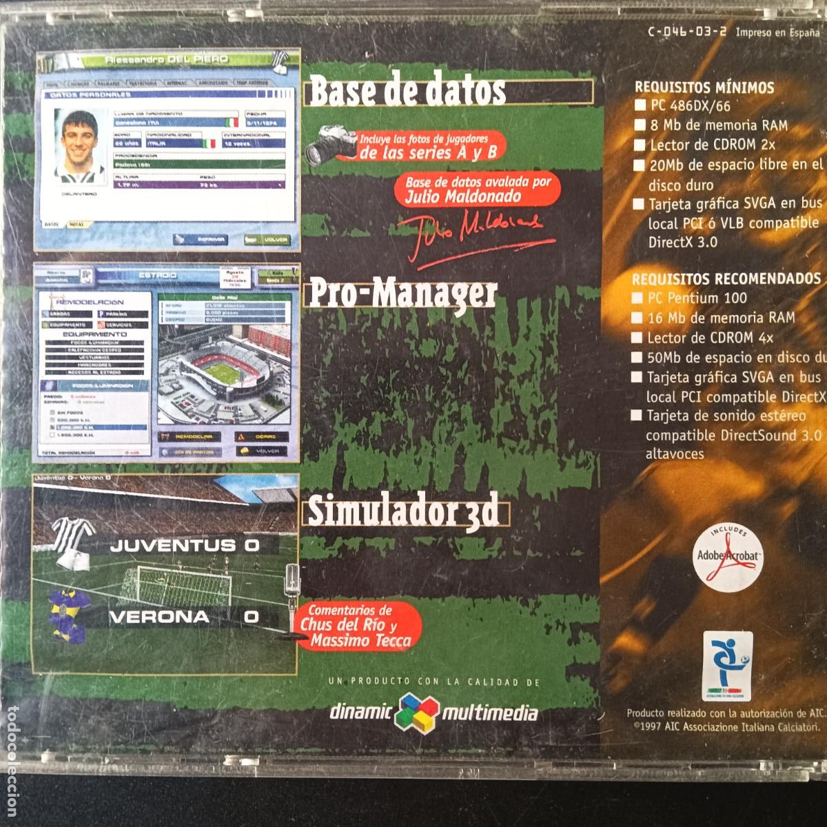 Videojuegos y consolas: PC FUTBOL 5.0 CALCIO - PC CD - Foto 2