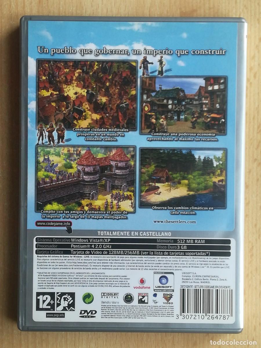 Videojuegos y consolas: CODEGAME: The Settlers. Construye tu imperio. DVD y manual. - Foto 3