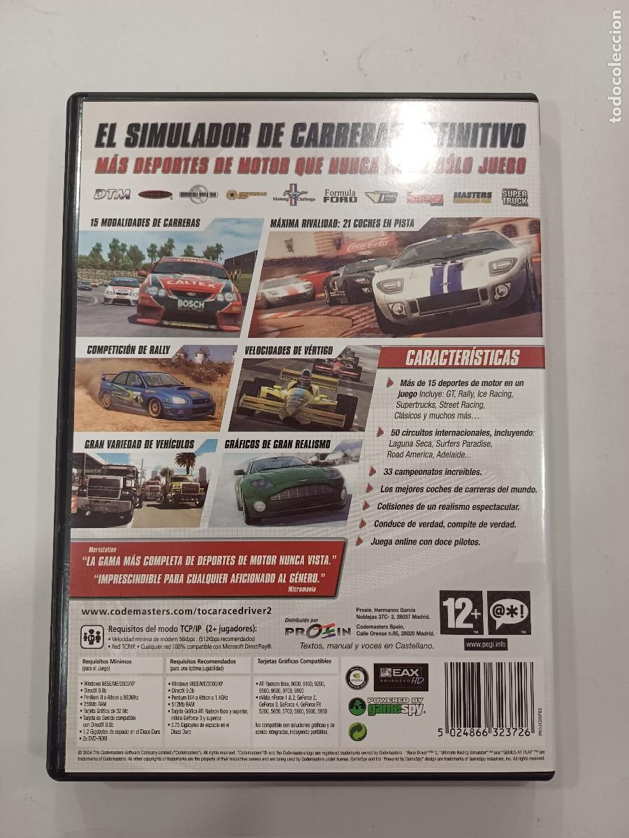 Videojuegos y consolas: RACE DRIVE 2/JUEGO PC CD-ROM. - Foto 3