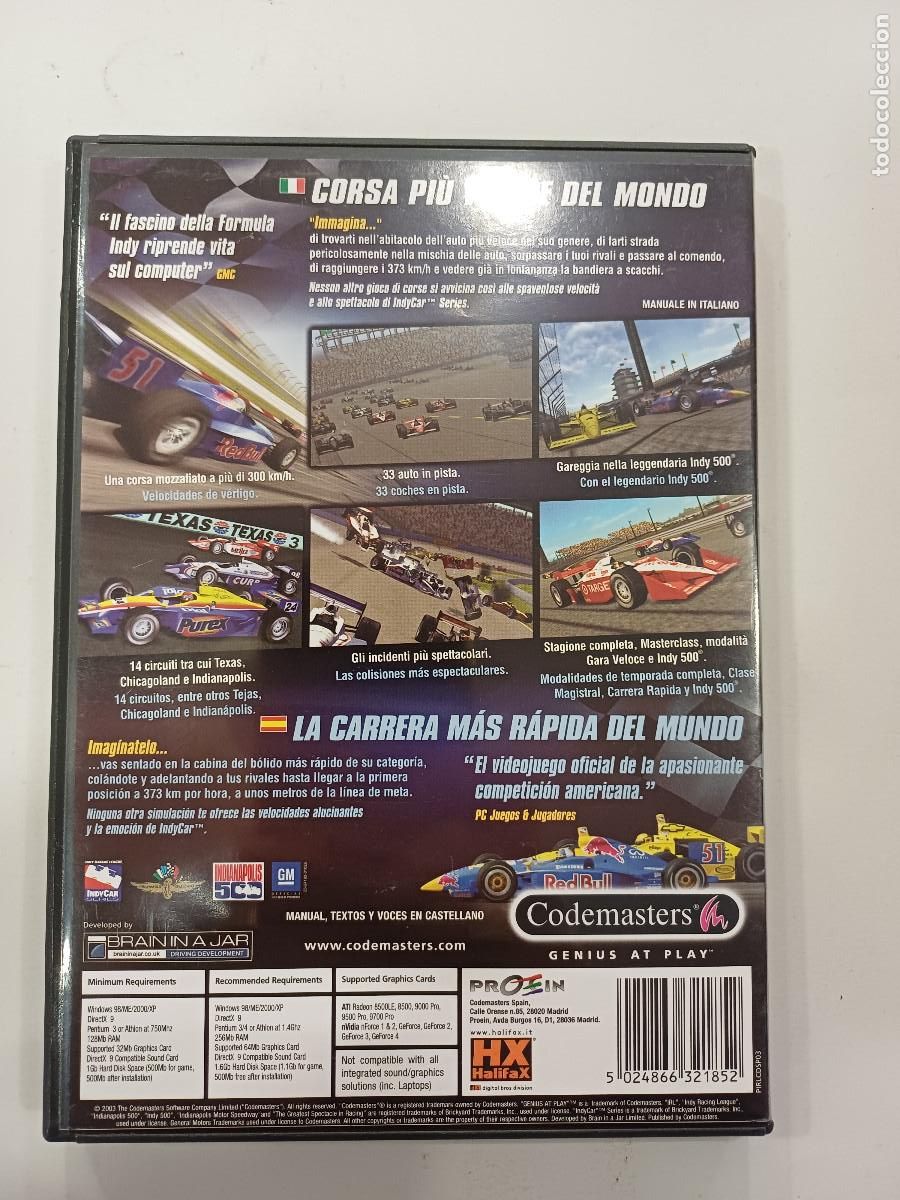 Videojuegos y consolas: INDY CAR SERIES/PC-ROM 2 DISCOS. - Foto 3