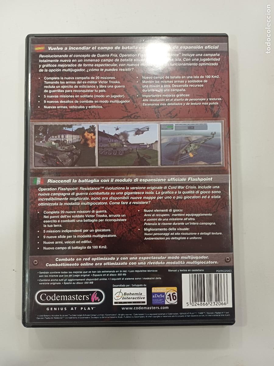 Videojuegos y consolas: OPERATION FLASHPOINT/RESISTANCE/PC. - Foto 3