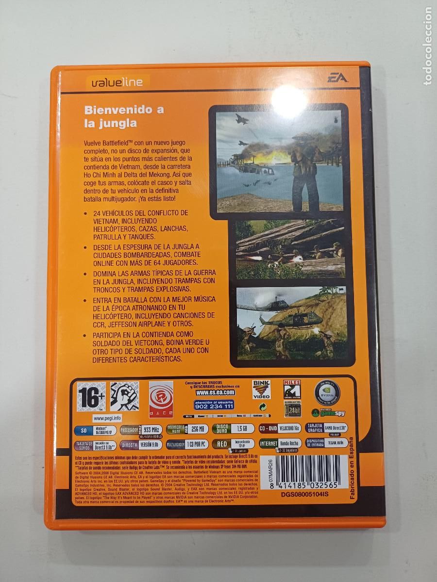 Videojuegos y consolas: BATTLEFIELD VIETNAM/PC 3 DISCOS. - Foto 3