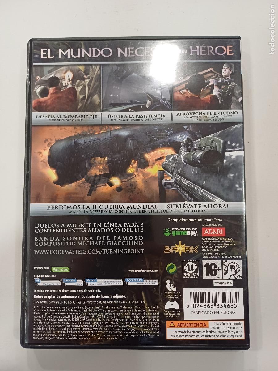 Videojuegos y consolas: TURNING POINT/FALL OF LIBERTY/PC. - Foto 3
