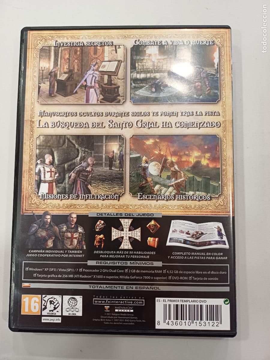Videojuegos y consolas: EL PRIMER TEMPLARIO/PC. - Foto 3