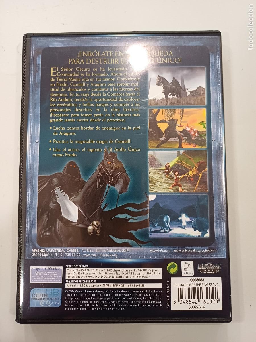Videojuegos y consolas: EL SE&Ntilde;OR DE LOS ANILLOS/LA COMUNIDAD DEL ANILLO/PC. - Foto 3