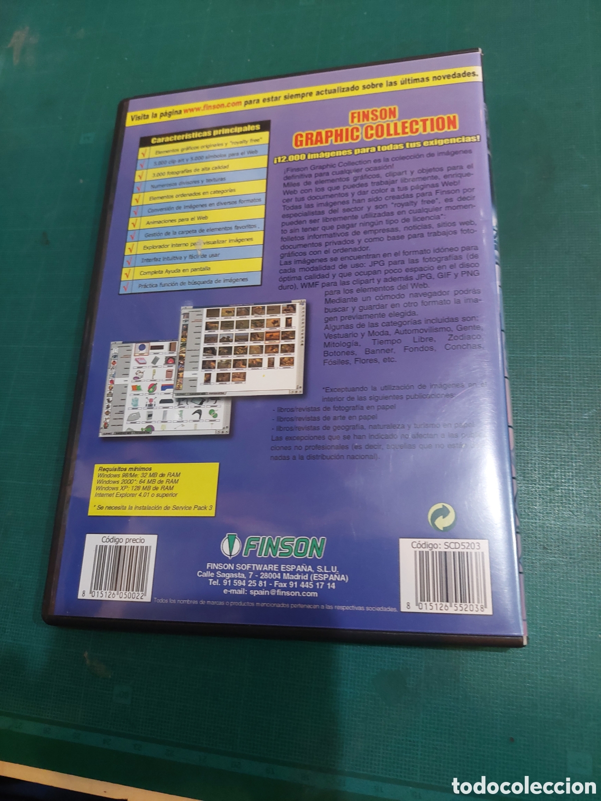 Videojuegos y consolas: PC CD ROM WINDOWS FINSON GRAPHIC COLLECTION - Foto 2