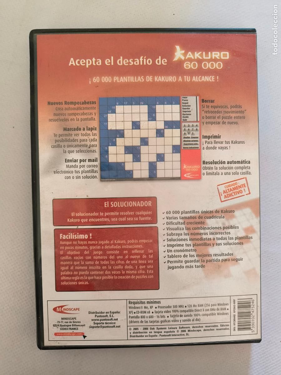 Videojuegos y consolas: PC KAKURO 60.000 (036) - Foto 3