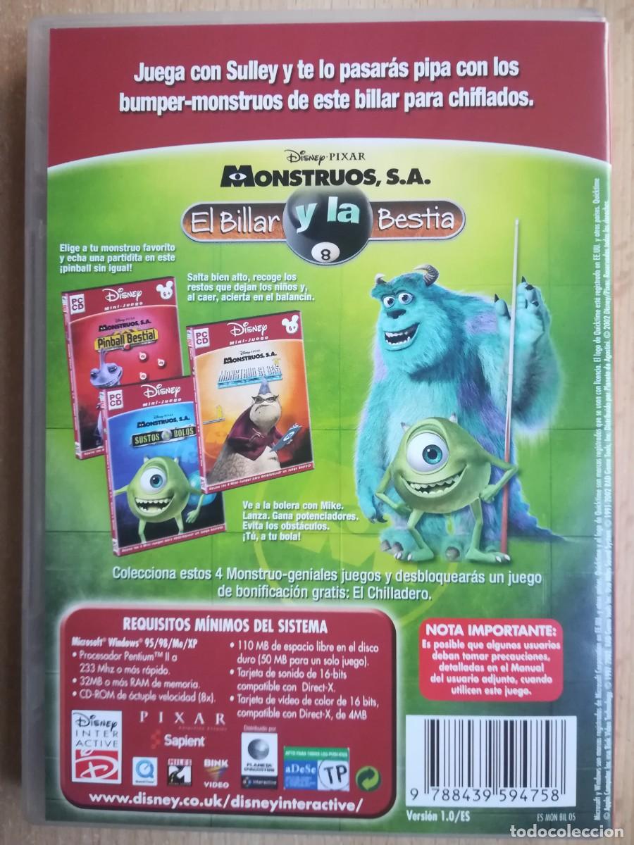 Videojuegos y consolas: PC CD: Monstruos S.A. El billar y la bestia. Con instrucciones. - Foto 4