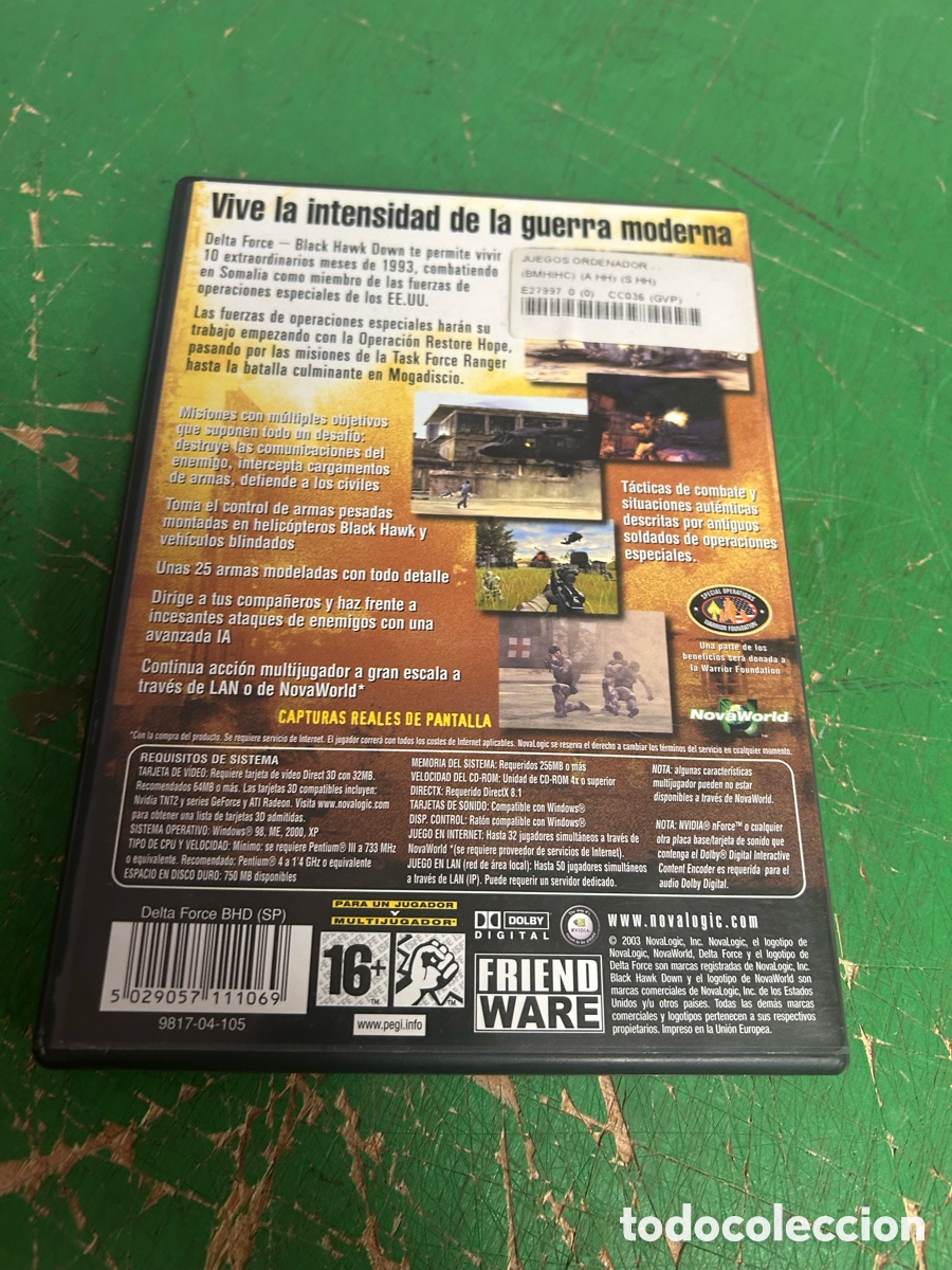 Videojuegos y consolas: PC DELTA FORCE BLACK HAWK DOWN - Foto 2